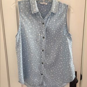 BEACHLUNCHLOUNGE Star Sleeveless Button Down M